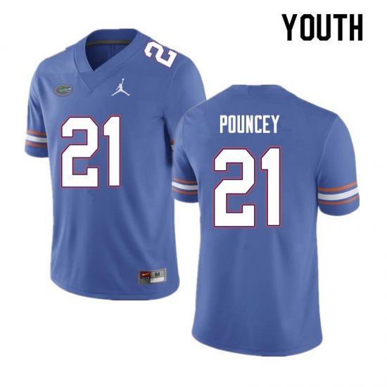 Youth Florida Gators #21 Ethan Pouncey NCAA Nike Blue Authentic Stitched College Football Jersey SSF6462VH